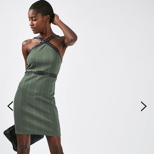 Topshop Hardware Strap Bandage Bodycon Dress